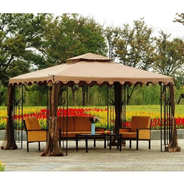 Replacement Canopy Tops And Gazebo Covers Sunjoy Replacement Canopy Set For L Gz043pst 3 10x12 Gazebo