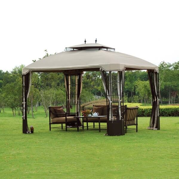 Sunjoy Replacement Canopy Set (Deluxe) for LGZ120PST 10X12 Bay Window Gazebo Bed Bath