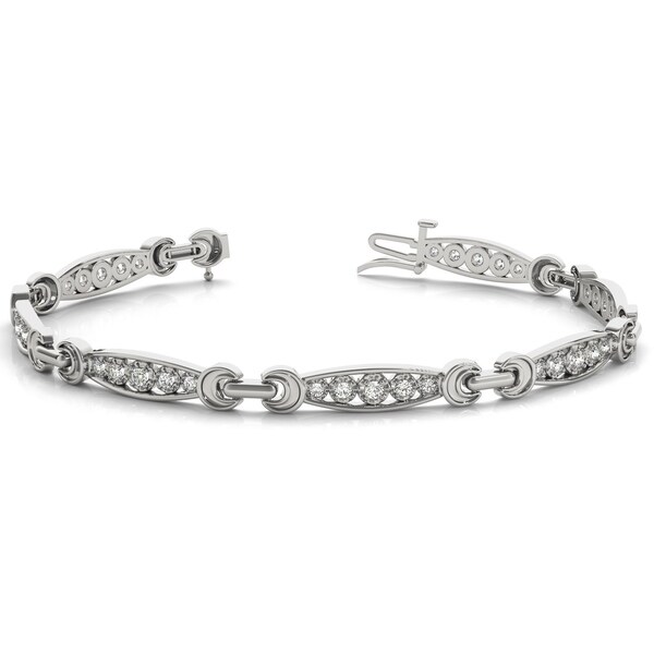 3 8 Carat Tw Diamond Bracelet In 10k White Gold Free Shipping 3 8 Carat Tw Diamond Bracelet In 10k White Gold