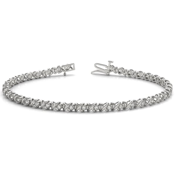 3 8 Carat Tw Diamond Bracelet In 10k White Gold On 3 8 Carat Tw Diamond Bracelet In 10k White Gold