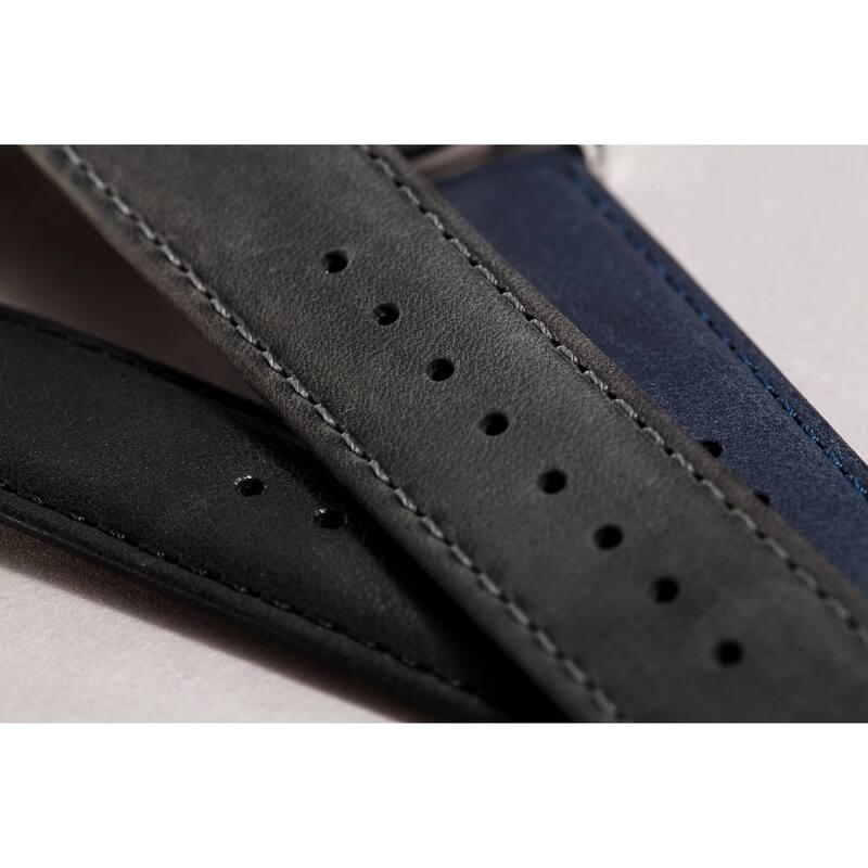 Akribos XXIV Men's Automatic Skeletal Blue Leather Strap Watch