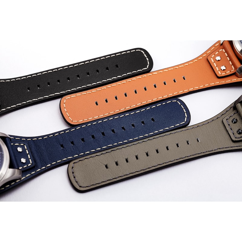 Akribos XXIV Men's Date Sport Style Husky Brown Leather Strap Watch