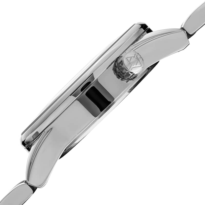 Akribos XXIV Men's GMT Date World Timer Silver-Tone Bracelet Watch