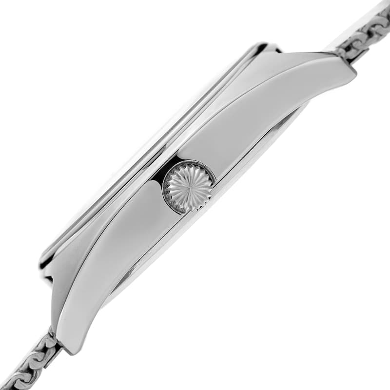 Akribos XXIV Men's Date Silver-Tone Stainless Steel Mesh Strap Watch