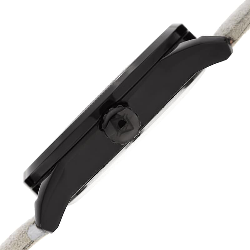 Akribos XXIV Men's Grey Date Easy-to-Read Leather Suede Strap Watch