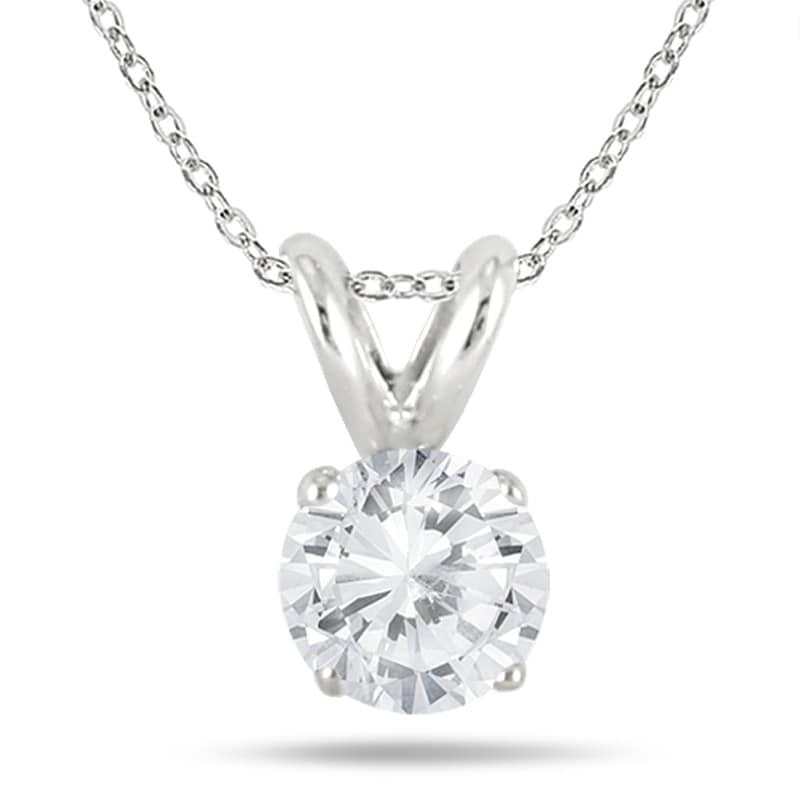 1 4 Carat Diamond Solitaire Pendant In 925 Sterling Silver On Sale Overstock 20750237