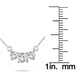 preview thumbnail 2 of 0, 1 Carat TW Three Stone Diamond Pendant in 14K White Gold