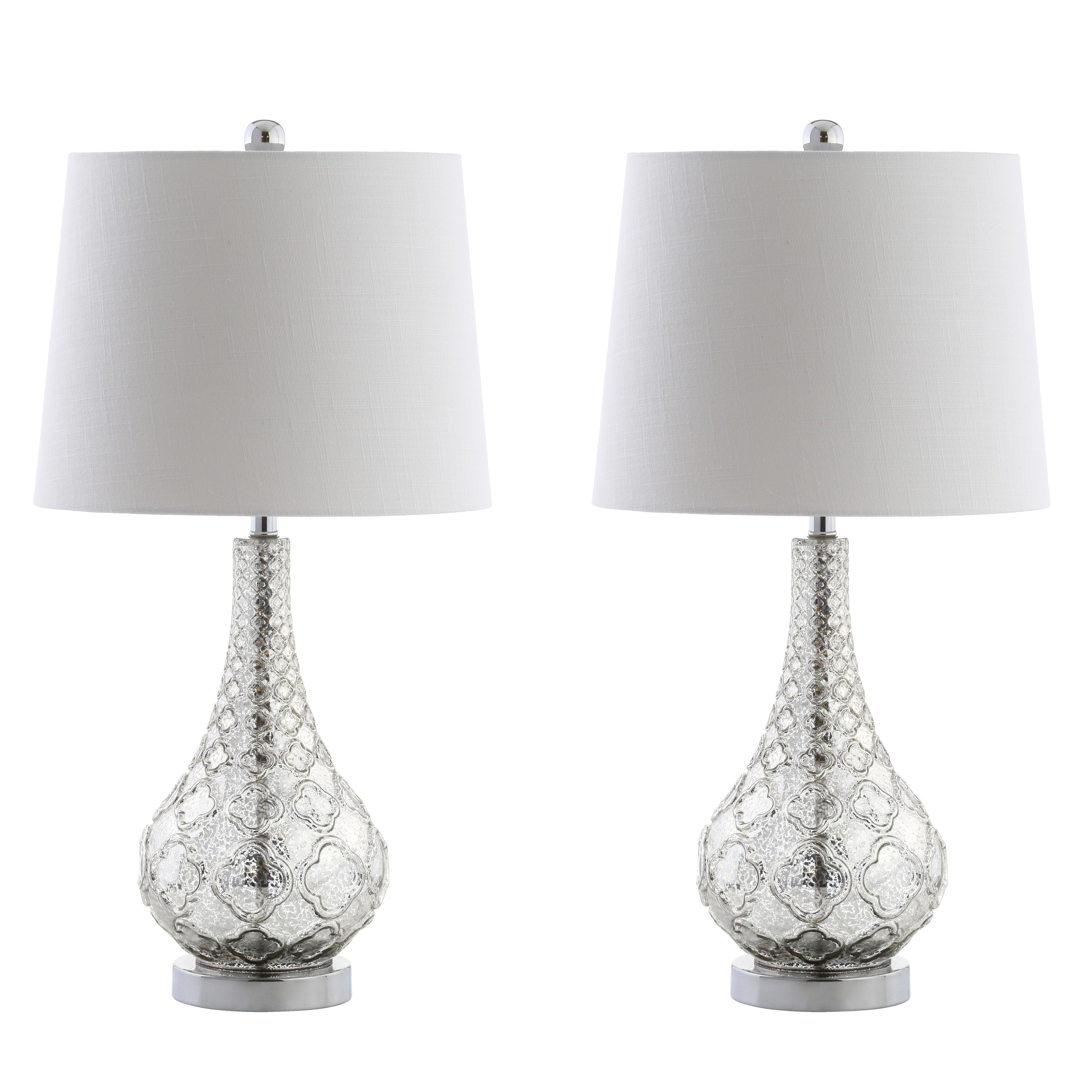 Artichoke 25.5 Glass LED Table Lamp, Mercury Silver (Set of 2) by JONATHAN  Y - Bed Bath & Beyond - 20750389