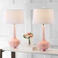 Bette 28.5" Glass Teardrop LED Table Lamp, Pink (Set of 2) by JONATHAN  Y