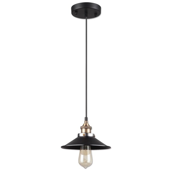 Ezra Collection 1-Light Black Pendant