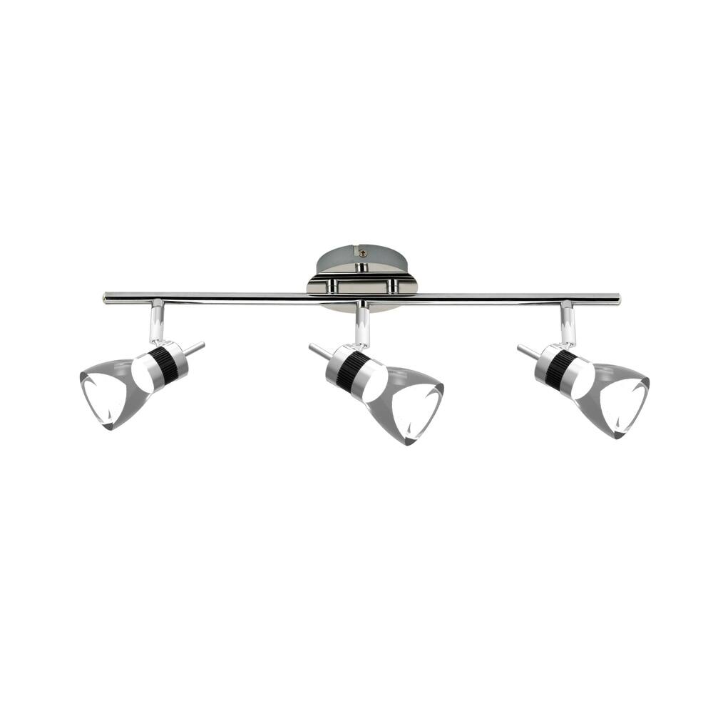 Led 19 7 Inches 3 Light Brushed Chrome Integrated Track Light Brushed Chrome Integrated Led