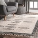 preview thumbnail 1 of 11, Nuloom Boho Natural Plush Fuzzy Tribal Shag Rug