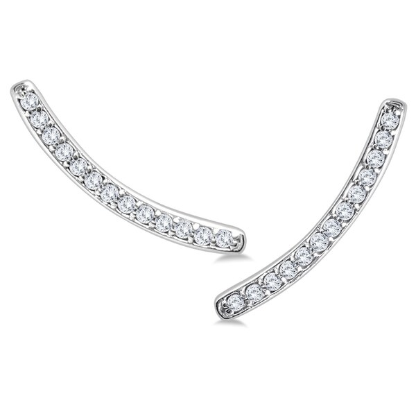 1 8 Carat Tw Diamond Earrings Set In 14k White Gold On 1 8 Carat Tw Diamond Earrings Set In 14k White Gold