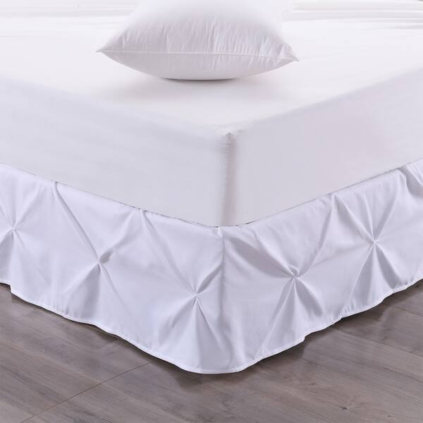 Hudson Pintuck 14Inch Drop Bedskirt (Twin, Full, Queen, King) White