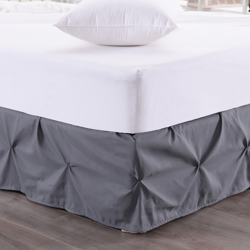 Easy Fit Ruffled Eyelet Bed Skirt, Queen/King, White : : Home