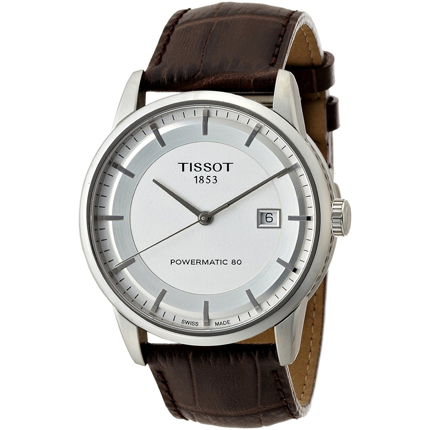 Tissot Men's T0864071603100 'T-Classic Powermatic 80' Automatic Brown  Leather Watch - Overstock - 20752552