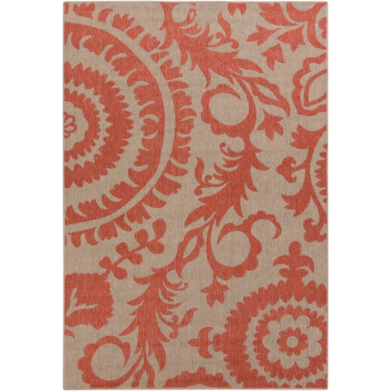 Livabliss Odette Greek Key Border Indoor/ Outdoor Area Rug