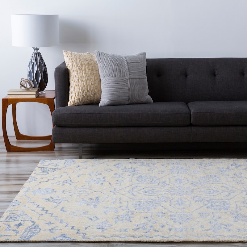 Hand-Knotted Brunoy Wool/Viscose Area Rug (2' x 3')
