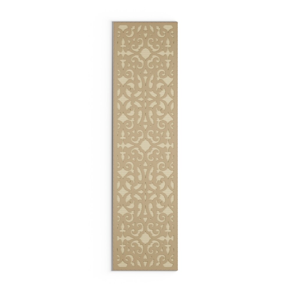 Natural Ivory 1'11 x 7'6 Orian Rugs Boucle Collection 397062 Indoor/Outdoor High-Low Biscay Runner Rug Natural Ivory 1'11 x 7'6 Orian Rugs Boucle Collection 397062 Indoor/Outdoor High-Low Biscay Runner Rug