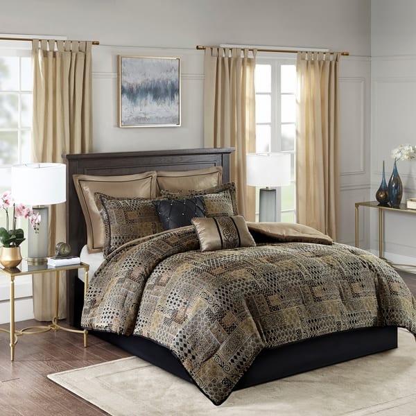 Shop Madison Park Belgian 8 Piece Chenille Jacquard Comforter Set