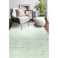 Broadmoor Hand Hooked Wool Dark Green Teal Area Rug Tapete