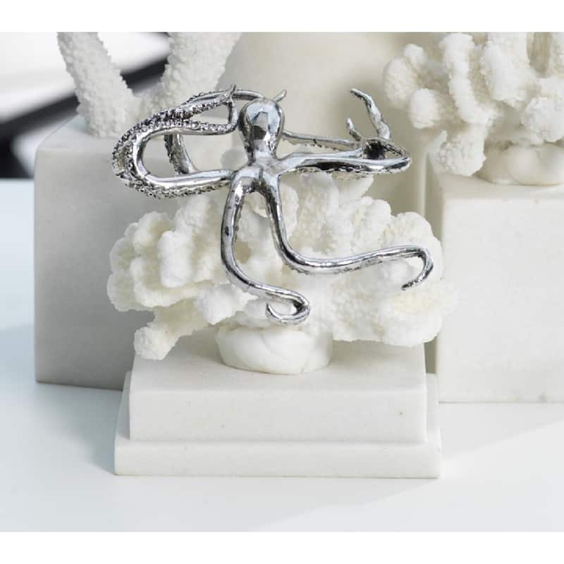 Decorative Octopus Figurine, Silver