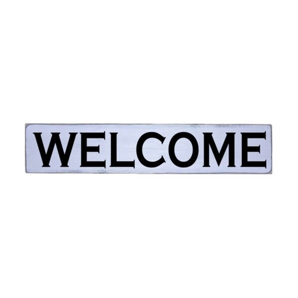 WELCOME Handmade Farmhouse Style Wall Art Wood Sign 10 in x 48 in