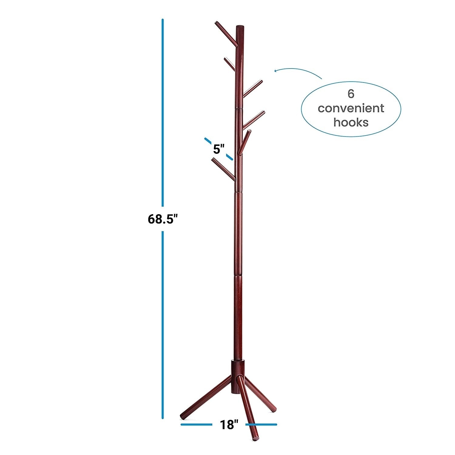 wooden coat rack stand