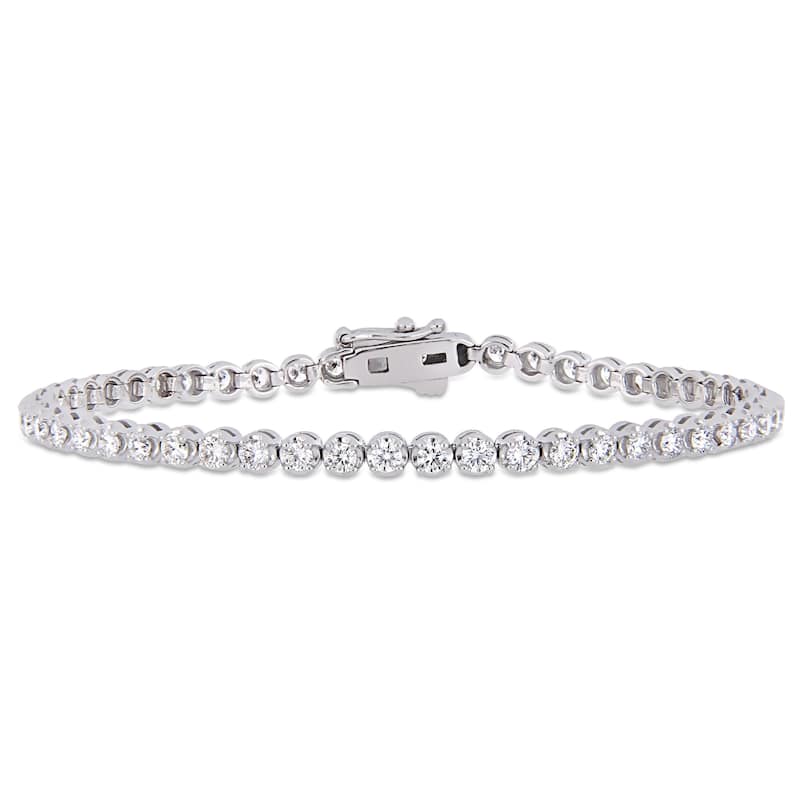 Miadora Collection White Gold 2 4/5ct TDW Diamond Tennis Bracelet
