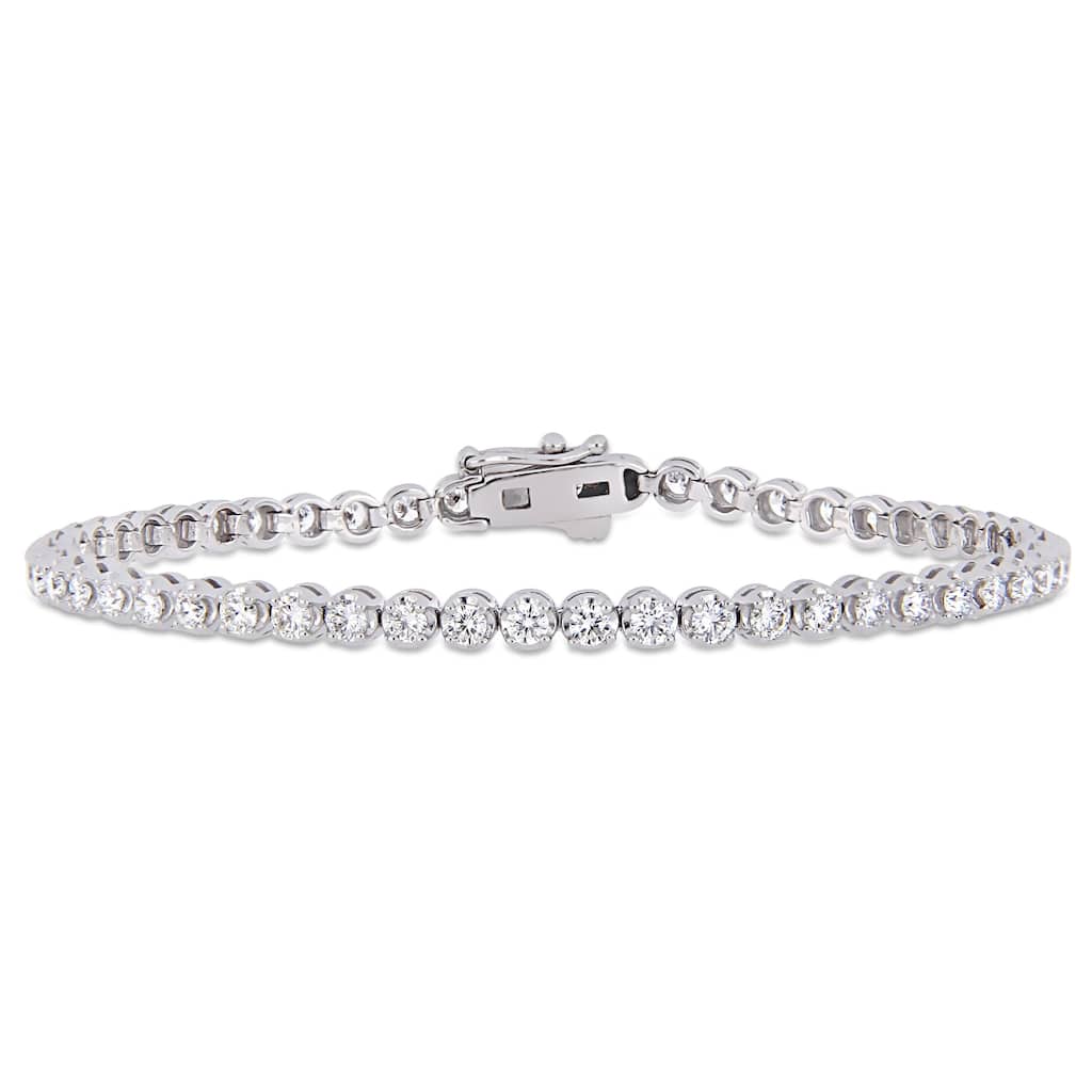 Miadora Collection White Gold 2 4/5ct TDW Diamond Tennis Bracelet