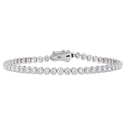 Miadora Signature Collection White Gold 2 4/5ct TDW Diamond Tennis Bracelet