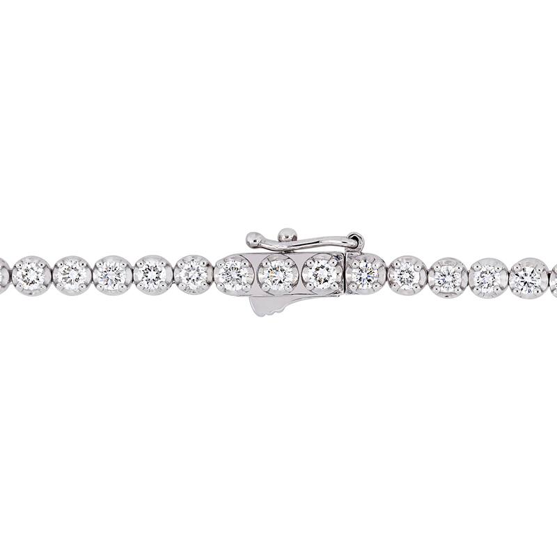 Miadora Signature Collection White Gold 2 4/5ct TDW Diamond Tennis Bracelet