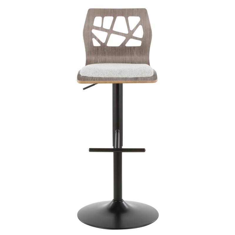 Carson Carrington Sala Light Grey Wood Adjustable Bar Stool - Light grey