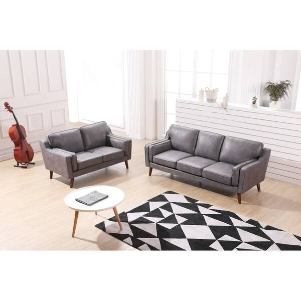 Shop Us Pride Furniture Whaley Mid Century Piece Leather Living