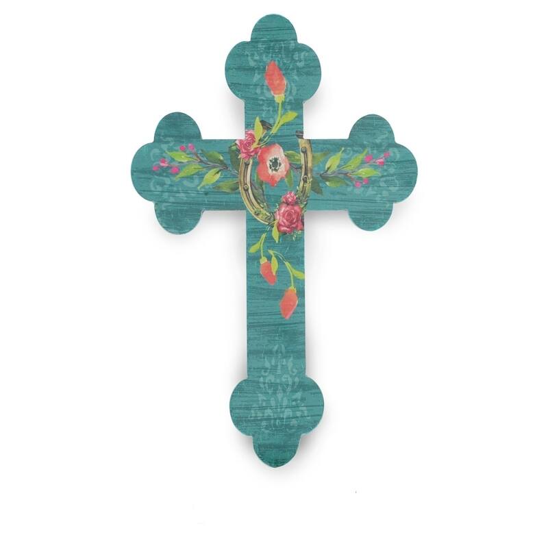 Printed Horseshoe Cross,19x12