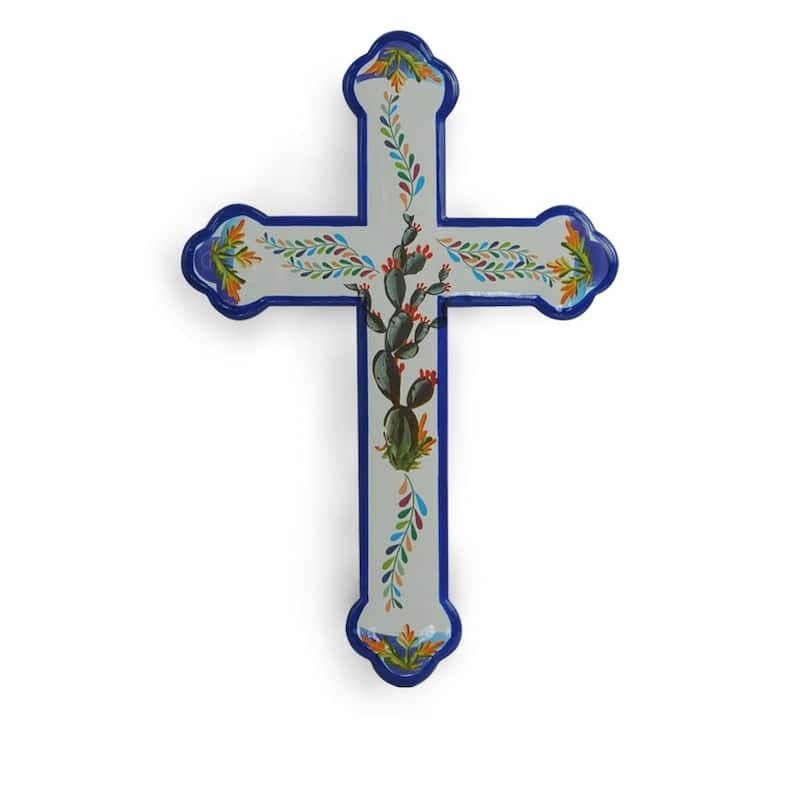 Paseo Road by Hiend Accents Colorful Mexican Motif Cross Wall Decor, 11 x 16, 1PC