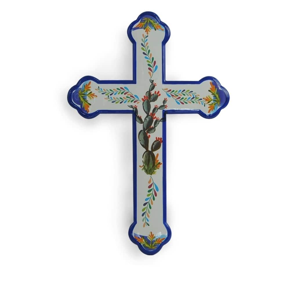 Paseo Road by Hiend Accents Colorful Mexican Motif Cross Wall Decor, 11 x 16, 1PC