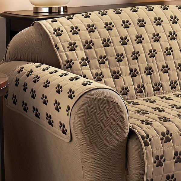 paw print sofa cover