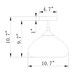 preview thumbnail 3 of 1, Masix Matte Black 1-Light Semi-Flushmount Lamp with Donut Glass Shade