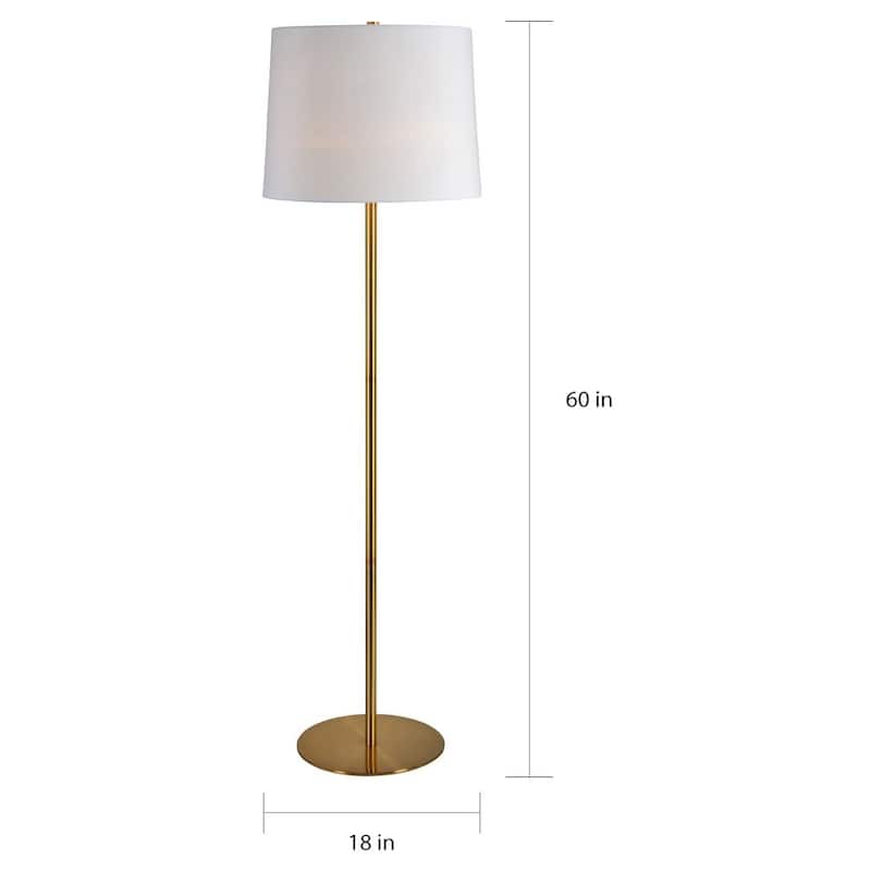 Porch & Den Antonio Satin Brass/Gold Finish Floor Lamp - Satin Brass/Gold
