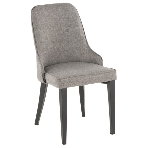 slide 2 of 8, Silver Orchid Wilson Upholstered Dining/Accent Chair (Set of 2) Set of 2 - Grey - Short
