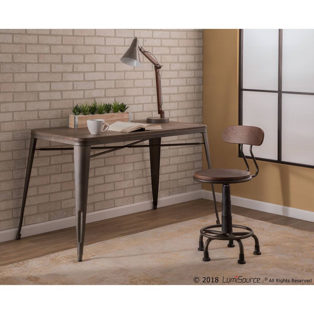 Carbon Loft Goddard Industrial Metal/Wood Task Chair