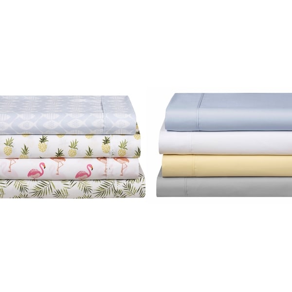 Shop Caribbean Joe Microfiber Coastal Printed and Solid Sheet Sets - On ...