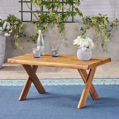 Eaglewood Outdoor Acacia Wood Coffee Table by Christopher Knight Home
