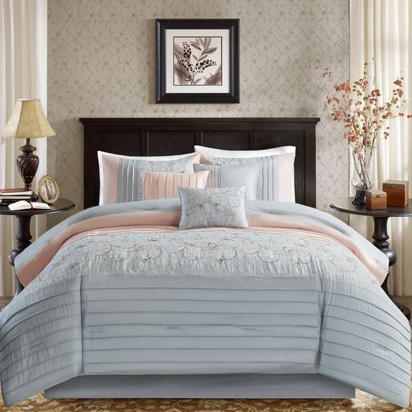 Shop Madison Park Belle Embroidered 7 Piece Comforter Set On
