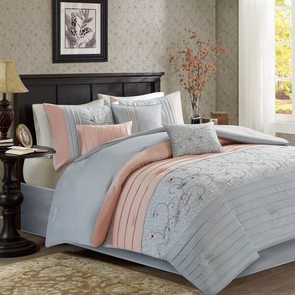 Shop Madison Park Belle Embroidered 7 Piece Comforter Set On