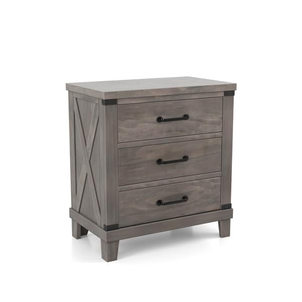 Shop Black Friday Deals On Furniture Of America Sant Rustic Grey Solid Wood Nightstand On Sale Overstock 20762762