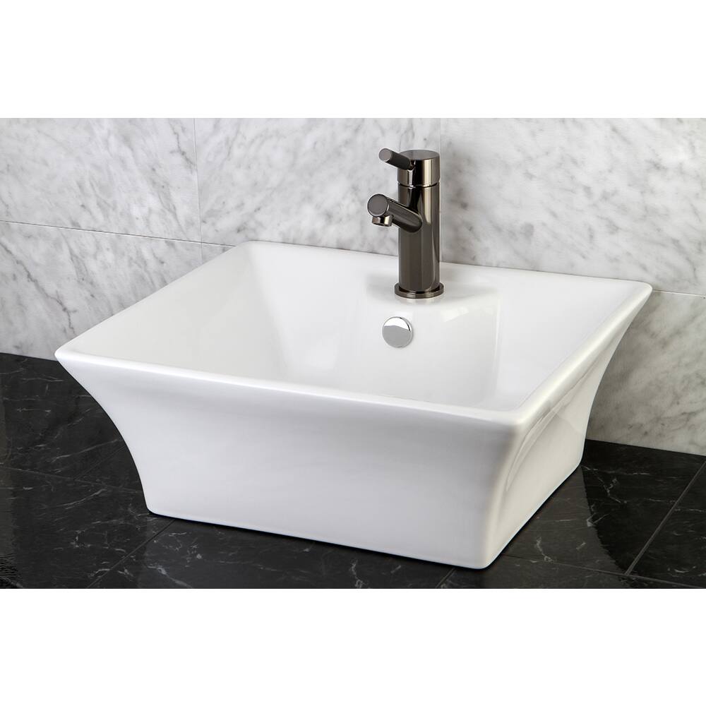 White Vitreous China Vessel Sink