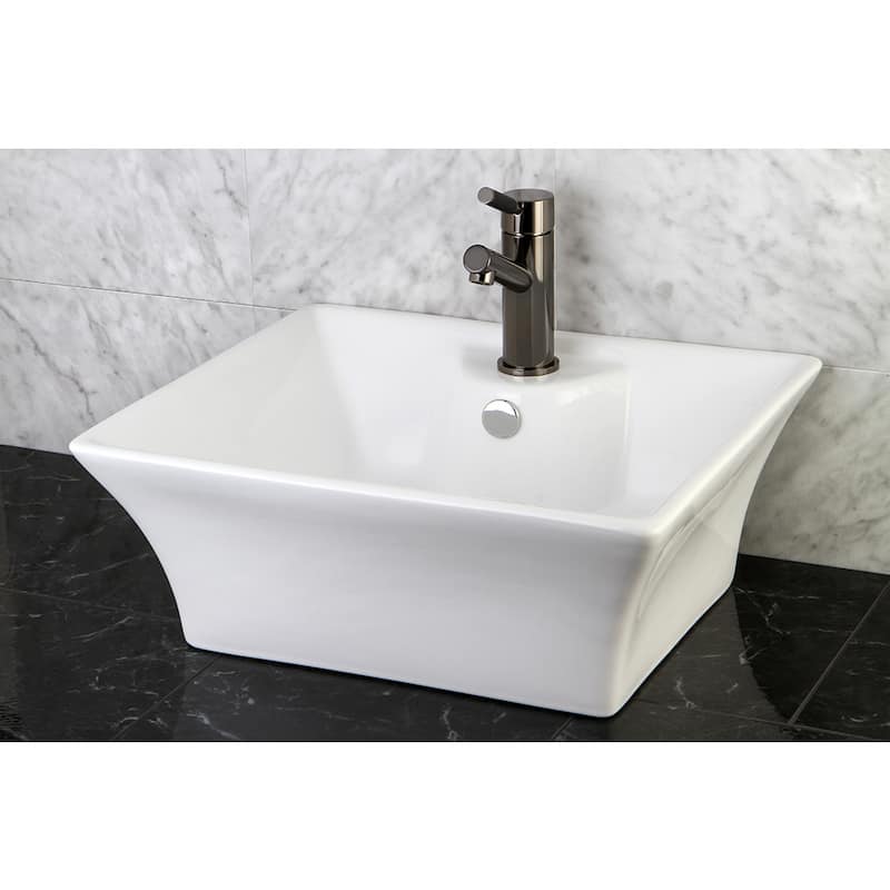 White Vitreous China Vessel Sink