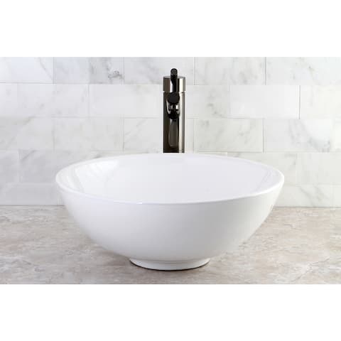Round Vitreous China Above-Counter Vessel Sink